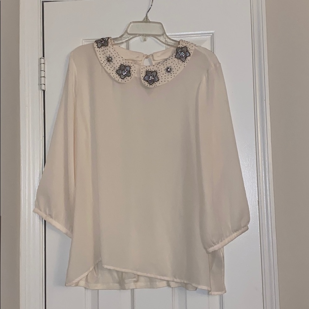Lauren Conrad embellished blouse